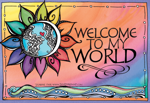 Zenspirations_by_Joanne_Fink_Welcome_to_My_World_Rainbow_Sunflower