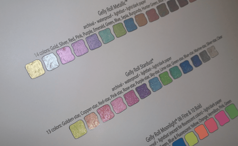 Sakura Gelly Roll Color Chart